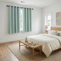 Artiss Blockout Curtains 2X 132x160cm Thermal Green Eyelet