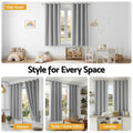 Artiss Blockout Curtains 2X 132x160cm Thermal Grey Eyelet