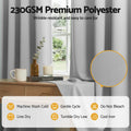 Artiss Blockout Curtains 2X 132x160cm Thermal Grey Eyelet