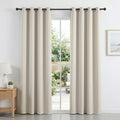 Artiss Blockout Curtains 2x 132x213cm Thermal Eyelet Beige