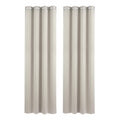 Artiss Blockout Curtains 2x 132x213cm Thermal Eyelet Beige