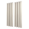Artiss Blockout Curtains 2x 132x213cm Thermal Eyelet Beige