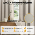 Artiss Blockout Curtains 2x 132x213cm Thermal Eyelet Beige