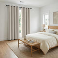 Artiss Blockout Curtains 2x 132x213cm Thermal Eyelet Beige