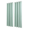 Artiss Blockout Curtains 2X 132x213cm Thermal Eyelet Green