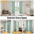 Artiss Blockout Curtains 2X 132x213cm Thermal Eyelet Green