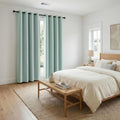 Artiss Blockout Curtains 2X 132x213cm Thermal Eyelet Green