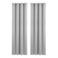 Artiss Blockout Curtains 2X 132x213cm Thermal Eyelet Grey