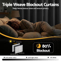 Artiss Blockout Curtains 2X 132x213cm Thermal Eyelet Grey