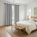 Artiss Blockout Curtains 2X 132x213cm Thermal Eyelet Grey