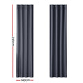 Artiss Blockout Curtains Eyelet 140x230cm Charcoal 2x