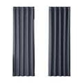 Artiss Blockout Curtains Eyelet 180x213cm Charcoal 2Pce