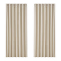 Artiss Blockout Curtains Eyelet 240x230cm Beige 2 Pack