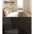 Artiss Blockout Curtains Eyelet 240x230cm Beige 2 Pack