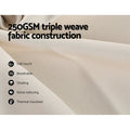 Artiss Blockout Curtains Eyelet 240x230cm Beige 2 Pack