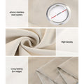 Artiss Blockout Curtains Eyelet 240x230cm Beige 2 Pack