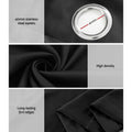 Artiss Blockout Curtains Eyelet 240x230cm Black 2X