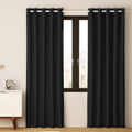 Artiss Blockout Curtains Eyelet 240x230cm Black 2X