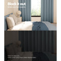 Artiss Blockout Curtains Eyelet 300x230cm Grey 2 Pack