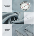 Artiss Blockout Curtains Eyelet 300x230cm Grey 2 Pack