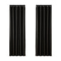 Artiss 2X Blockout Curtains Eyelet 180x213cm Black Shine