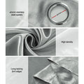 Artiss 2X Blockout Curtains 180x213cm Grey Eyelet
