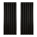 Artiss 2X Blockout Curtains Eyelet 240x230cm Black