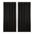 Artiss Blockout Curtains Eyelet 300x230cm Black Pair
