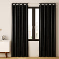 Artiss Blockout Curtains Eyelet 300x230cm Black Pair