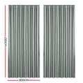 Artiss 2X Blockout Curtains Eyelet 300x230cm Grey Shine