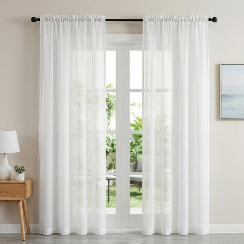 Artiss Blockout Curtains 2X 132x213cm Light Filtering Window Drapes