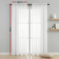 Artiss Blockout Curtains 2X 132x213cm Light Filtering Window Drapes