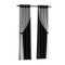 Artiss 2X Blockout Sheer Curtains 132x160cm Black