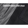Artiss Blockout Sheer Curtains 132x274cm Black 2 Pack