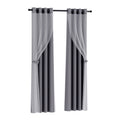 Artiss 2X 132x274cm Blockout Curtains Charcoal