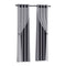 Artiss 2X 132x274cm Blockout Curtains Charcoal