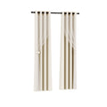 Artiss 2x 132x304cm Blockout Sheer Curtains Beige