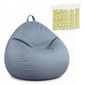 Artiss Outdoor Bean Bag Chair with Filler Splash-Proof Beanbag Sofa for Adults Teens Kids DIY Stuffable Bean Bag for Patio Poolside Relaxing, Grey