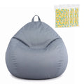 Artiss Outdoor Bean Bag Chair with Filler Splash-Proof Beanbag Sofa for Adults Teens Kids DIY Stuffable Bean Bag for Patio Poolside Relaxing, Grey