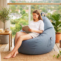 Artiss Outdoor Bean Bag Chair with Filler Splash-Proof Beanbag Sofa for Adults Teens Kids DIY Stuffable Bean Bag for Patio Poolside Relaxing, Grey