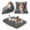 Artiss 3 in 1 Bean Bag Chair Cover (No Filler) Convertible Bean Bag for Adults, Corduroy Stuffed Animal Storage Bean Bag Cover Washable for Living Room Bedroom, Grey