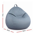 Artiss Outdoor Bean Bag Chair Cover (No Filler) Splash-Proof Beanbag Sofacover for Adults Teens Kids Stuffable Bean Bag Cover for Patio Poolside Relaxing, Grey