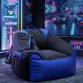 Artiss Gaming Bean Bag Chair Cover (No Filler) for Adults Teens Kids Splash-Proof Floor Gaming Chair Cover with Side Pockets, Headphone Hanger, Cup Holder, Bean Bag Cover Only