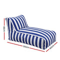 Artiss Outdoor Bean Bag Chair Cover Blue Splash-Proof Patio Lounge