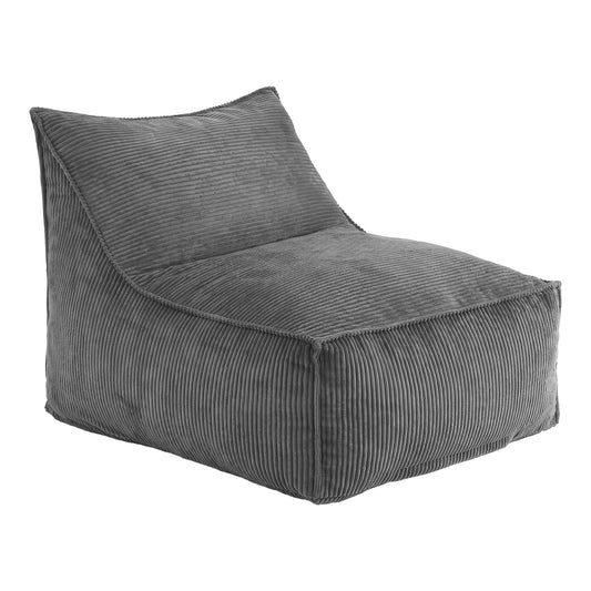 Artiss Bean Bag Chair Cover Grey Corduroy Washable Soft