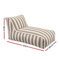 Artiss Outdoor Bean Bag Chair Cover Splash-Proof Taupe No Filler