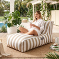Artiss Outdoor Bean Bag Chair Cover Splash-Proof Taupe No Filler