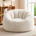 Artiss Bean Bag Chair Cover Large Beige Faux Fur Washable