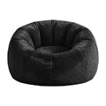 Artiss Bean Bag Chair Cover Large Black Faux Fur Washable