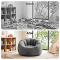 Artiss Bean Bag Chair Cover Large Grey Faux Fur Washable